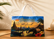 Travel Print Canvas Tote - NR-EB-TB-0003